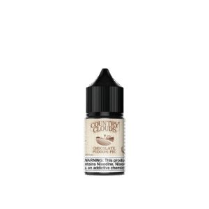 Country Clouds Chocolate Pudding Pie E-liquid 30ml bottle, rich chocolate flavor for vaping enthusiasts.